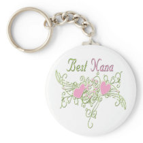 Best Nana Swirling Hearts Keychain