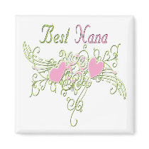 Best Nana Swirling Hearts magnets