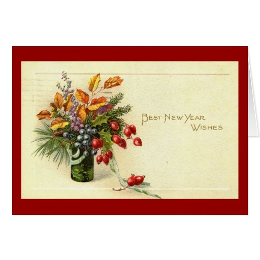 best new year wishes vintage card zazzle best new year wishes vintage card zazzle