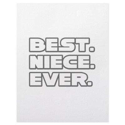 Best Niece Ever Customized Letterhead by Niece_Shirts