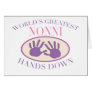 Best Nonni Hands Down T-shirt Greeting Card