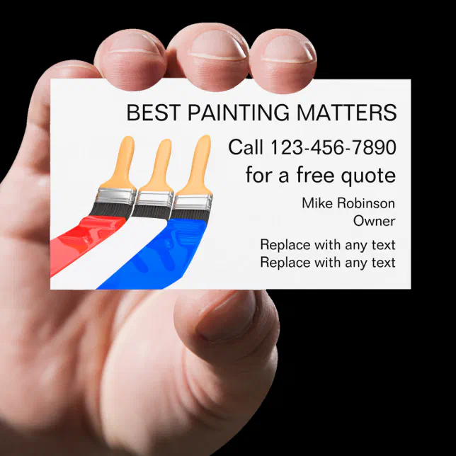 Best Paint Contractor House Painter Business Card Zazzle