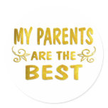 Best Parents Round Stickers