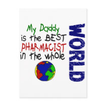 Best Pharmacist In World 2 (Daddy) Postcard