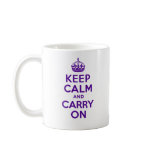 Best Price Authentic Keep Calm And Carry On Purple Coffee Mug