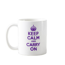 Best Price Authentic Keep Calm And Carry On Purple Coffee Mug