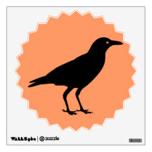 Best Price Black Crow Orange Halloween Decor Room Decals