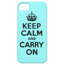 Best Price Keep Calm And Carry On Black and Teal iPhone 5 Case