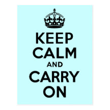 Best Price Keep Calm And Carry On Black Post Card