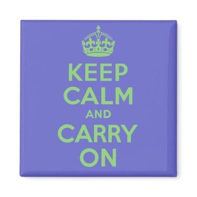 Best Price Keep Calm And Carry On Green Magnet