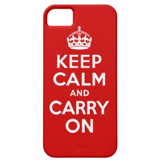 Best Price Keep Calm And Carry On Red and White Iphone 5 Cover