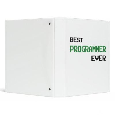 Best Programmer Ever 3 Ring Binders by anitavalleart