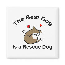 Best Rescue Dog magnets by dogwiregifts Best Rescue Dog magnets