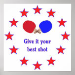 Best Shot Ping Pong Poster