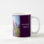 Best Sister Coffee Cup gifts Christmas Purple Iris Mugs