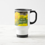 BEST SISTER Coffee Mug cup gifts POPPY FLOWERS