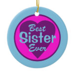 Best Sister Ever Personalized Ornament
