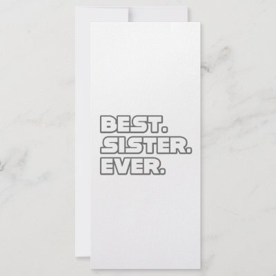 Best Sister Ever Custom Rack Cards by Proud Sister Shirts
