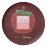 Best Teacher Apple Dinner Plates