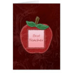 Best Teacher Apple Greeting Card