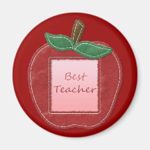 Best Teacher Apple Refrigerator Magnets