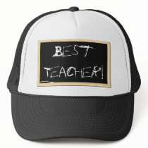 Best Teacher Blackboard Hat by CapturingCreations Best Teacher Blackboard Hat