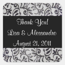 Best Thank You Favor Tags Name and Date Sticker