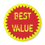 BEST VALUE RETAIL SALES LABEL magnets