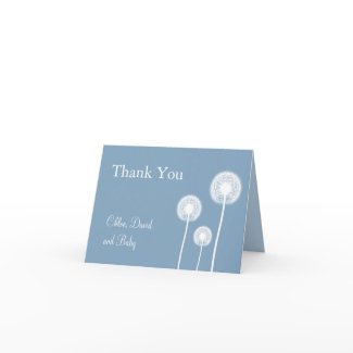 Best Wishes! Baby Shower Thank You Card (blue) card