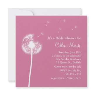 Best Wishes! Bridal Shower Invitation (fuchsia) invitation