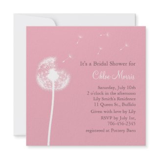 Best Wishes! Bridal Shower Invitation (pink) invitation