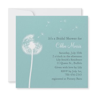Best Wishes! Bridal Shower Invitation (turquoise) invitation