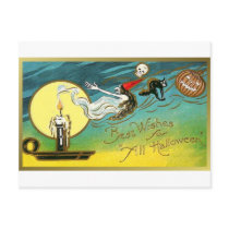 Best Wishes for All Halloween postcards