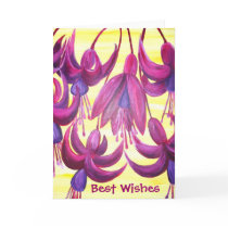 Best Wishes fuchsias cards by jennyclaire_art Best Wishes fuchsias cards