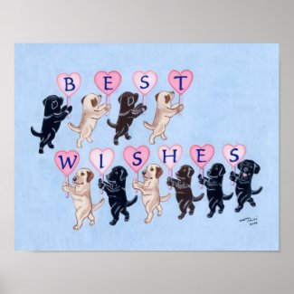 Best Wishes Labradors Print