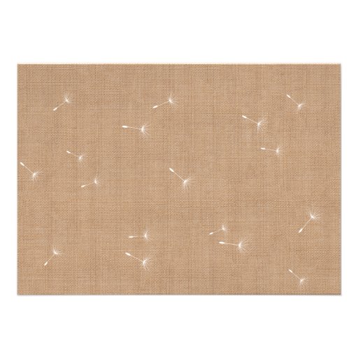 Best Wishes Medium Burlap Baby Shower Invitation