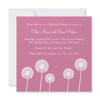Best Wishes! Rehearsal Dinner Invitation (fuchsia) invitation