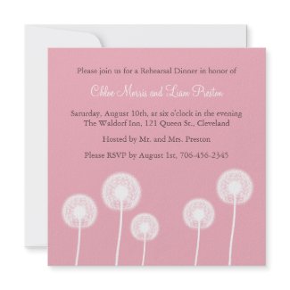 Best Wishes! Rehearsal Dinner Invitation (pink) invitation