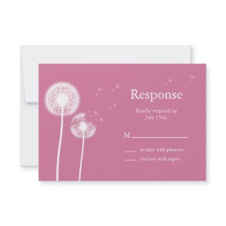 Best Wishes! RSVP (fuchsia) invitation