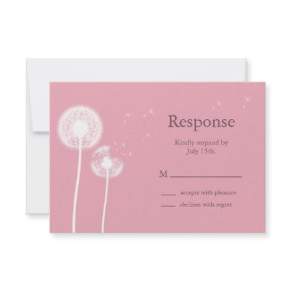 Best Wishes! RSVP (pink) invitation