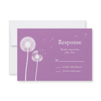 Best Wishes! RSVP (purple) invitation