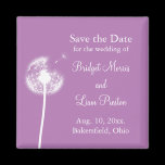 Best Wishes! Save the Date (purple) Fridge Magnet