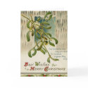 Best Wishes Vintage Yule Card