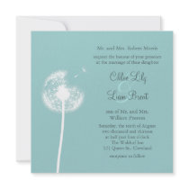 Best Wishes! Wedding Invitation (turquoise)