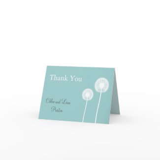 Best Wishes! Wedding Thank You Card (turquoise) card