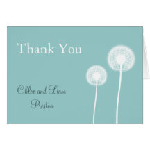 Best Wishes! Wedding Thank You Card (turquoise)