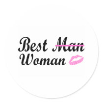 Best Woman (Lips) Round Sticker