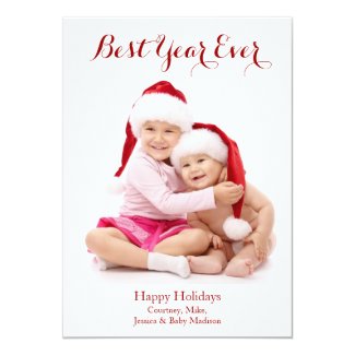 Best Year Ever Holiday Photo Card
