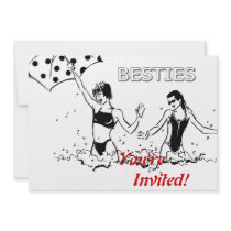 Besties Best Friends on the Beach Personalized Announcement