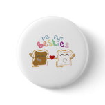 besties peanut butter fluff pinback buttons